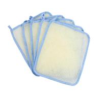 WOFASHPURET 5pcs Exfoliating Face Washing Towels Nylon Shower Cloths for Body Scrub Gentle Lightweight for Travel Camping Bath Use