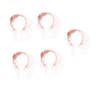 WOFASHPURET 5pcs Fascinator Veil Headband Floral Lace and Rhinestone for Weddings Tea Parties and Events Elegant Mesh Accessory for Women Unique Bridal Outfit Decoration