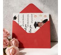 WOFASHPURET 5pcs Graduation Present Cards Graduate Thank You Cards Paper with Unique Styles Resisting Fading and Ample Space for Personal Messages for Graduation Party Favors and End of School