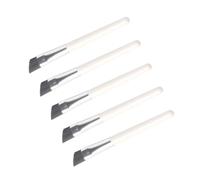 WOFASHPURET 5pcs Professional Eyebrow Makeup Brushes Mini Portable Makeup Tools for Daily Use Synthetic Fiber Aluminum Smooth Handle for Home Salon