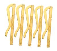 WOFASHPURET 5pcs Spring-Loaded Metal Money Clips for Men, Style Wallet Accessory, Sturdy Gold-Plated Bills Holder, Replacement Insert Bars for Bifold Wallets and Cash Organization