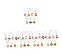 WOFASHPURET 5sets Easter Keychains Floral Bunny Pendant Bag Hanging Ornaments for Festive Celebrations Durable Keyring 7pcs*5