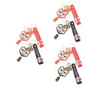 WOFASHPURET 6pcs Chinese Style Lion Keychain Cartoon Pendant for Bags Car Accessories Key Festive for Year Celebrations