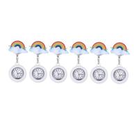 WOFASHPURET 6pcs Clip Pocket Watch for Retractable Fob Watch for Doctors Stylish and Practical for Medical Professionals