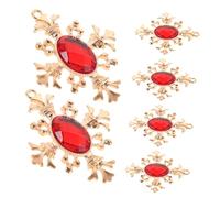 WOFASHPURET 6pcs Cross Jewelry Charms: Cross Buckle Charms Pendants Accessories for DIY Baroque Crown Necklaces Bracelets Earring Making Supplies