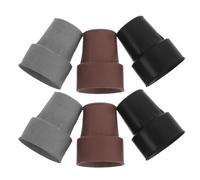 WOFASHPURET 6pcs Crutch Rubber Feet Crutch Pads Precise Fit Anti-Slip 19mm Diameter High Elasticity Rubber for Walking Sticks on Terrains and Public Places
