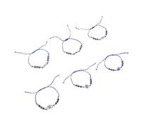 WOFASHPURET 6pcs Evil Eye Bracelets Adjustable Beaded String Jewelry for Women and Men Turkish Lucky Protection Prayer Wristbands with Spacer Beads for Festivals Parties and Daily Wear