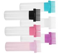 WOFASHPURET 6pcs Hair Dyeing Bottles with Comb Applicator and Graduated Scale for Precise Root Application Hair Oil Scalp Treatment Applicator Bottles and Care
