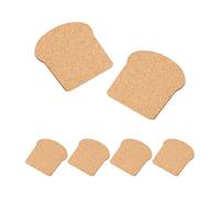 WOFASHPURET 6pcs Heat Insulation Placemats for Homes and Coffee Shops, Brown Table Coasters with Cork Base to Protect Dining Table from Heat and Scalding