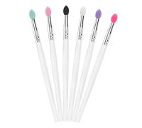 WOFASHPURET 6Pcs Silicone Eyeshadow Brush Professional Makeup Applicators Mixed Colors for Precise Eye Shadow Application Travel Friendly Tools for Home the Go Use