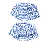WOFASHPURET 80 Sheets Blue and White Porcelain Pattern Napkins Household Table Paper Napkins for Holiday Party Supplies and Wedding Banquet Decorations