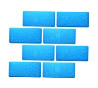 WOFASHPURET 8pcs Christmas Nail Stamping Plates Manicure Stencils Durable Solid Nail Art Templates Home Use