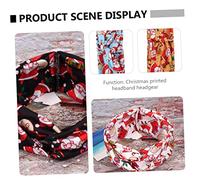 WOFASHPURET 8pcs Christmas Theme Printed Elastic Headbands for Women Breathable Lightweight Hairbands for Holiday Festival Spa Yoga Makeup Face Washing Travel Birthday Party Accessories