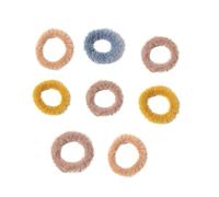 WOFASHPURET 8Pcs Colorful Plush Hair Ties Elastic Ponytail Holders for Christmas Hair Bands Soft Stretchy Ropes for Party Home Office Decoration