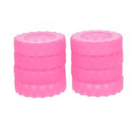 WOFASHPURET 8pcs Luggage Compartment Wheel Protector Silicone Suitcase Wheel Protectors Luggage Rubber Cover Silicone Covers Pink