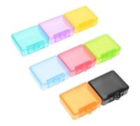 WOFASHPURET 8pcs Travel Organizer Case Small Medicine Container Square Plastic Pill Box with 7-Day 3-Times-a-Day Compartment System Easy to Carry Medication Management Portable for Travel