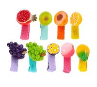 WOFASHPURET 9pcs Cartoon Fruit Hair Clips for Boys and Girls Red Lychee Papaya Pear Lemon Purple Grape Green Grape Daily Wear Party School