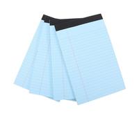WOFASHPURET A5 Legal Notepads Set of 4 Blue Lined Tear-Off Pads for School Office Task Planning and Memo Writing