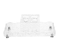 WOFASHPURET Acrylic Toothbrush Holder and Toothpaste Stand with Large Capacity for Bathroom Vanity Countertop, Rectangle Shape Storage Tray with Wear and Break Resistance for Organizing Cups