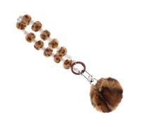 WOFASHPURET Beaded Keychain Leopard Print Mobile Phone Keychain Fashion Wristlet Keyring
