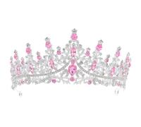 WOFASHPURET Birthday Tiara for Women Princess Crown Rhinestone Headband Elegant Wedding Bridal Homecoming Hair Accessories Adds Glamour to Outfit