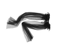 WOFASHPURET Black Tulle Halloween Vampire Cloak with Button Fastening Women Gothic Cape for Cosplay Bridal Shawl and Formal Dress Accessory Classic Black Design for Witch Vampire Costume