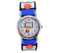 WOFASHPURET Cartoon Basketball Pattern Watch Comfortable Wristwatch for Boys Easy to Read Analog Face for Birthday Learning