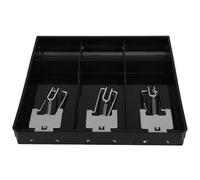 WOFASHPURET Cash Register Insert Tray Coin Money Drawer 13.8x10.2x2.6inch Plastic and Metal Clip with Coin and Bill Compartments for Storing Cash and Checks in Restaurants and Shopping Malls