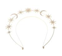 WOFASHPURET Celestial Ring Headband Moon Stars Goddess Crown Elegant Headband Party Decorations for Women