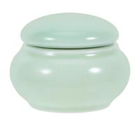 WOFASHPURET Ceramic Cosmetic Jar Mini Travel Storage Container Portable Leakproof Cream and Rouge Pot 1.8X1.8X1.4 Inch Suitable for Makeup Tea Coffee