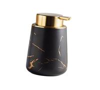 WOFASHPURET Ceramic Lotion Bottle with Press Pump Marble Black Sub Bottle for Travel Toiletries Portable Refillable Dispenser for Liquid Soap Makeup and Multi Purpose Use