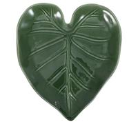 WOFASHPURET Ceramic Monstera Leaf Shaped Spoon Rest for Kitchen with High Temperature Resistance and Versatile Application, Elegant Farmhouse Kitchen Decor Suitable for Cooking and Tea Packet