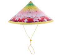 WOFASHPURET Chinese Festival Hat Bamboo Woven Sun Blocking Cap Farmer Hat Party Decor
