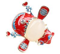 WOFASHPURET Chinese Style Brooch Pin Adorable Number One Figurine Brooch for Women Elegant Clothing Accessory Fashionable Scarf Safety Pin Chic Collar Decoration for Parties and Special