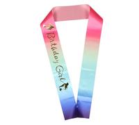 WOFASHPURET Colorful Gradient Satin Birthday Sash for Comfortable Fashionable Party Accessory Eye-catching Design Fits All for Birthday Supplies