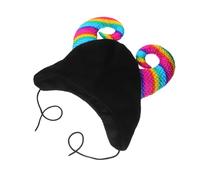 WOFASHPURET Cow Horn Winter Beanie Hat with Chin Strap Cute Monster Ski Cap for Halloween Cosplay Outdoor Warm Headwear for Party Fun and Birthday Gifts