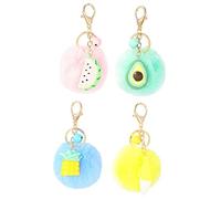WOFASHPURET Cute Plush Lemon Keyring Assorted Fruit Resin Pendants Bag Pendants Charms