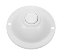 WOFASHPURET Decorative Doorbell Button Door Bell Button Replacement Sleek Round White Metal Iron Secure Connectivity Easy Direct Replacement for Home and Office Settings