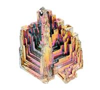 WOFASHPURET Delicate Bismuth Crystal Mineral Specimen Irregular Shape Decorative Stone for Office Table Aquarium Bedroom Home Decor Unique Collectible Gift