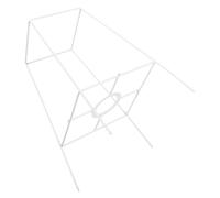 WOFASHPURET DIY Table Lamp Base E27 Holder Bracket and Wire Light Cover Guard, White Iron Metal Frame for Studios and Office Desks, Featuring Effortless Installation and Long Time Stability