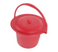 WOFASHPURET Durable Portable Urine Pot with Lid for Adults Elderly Pregnant Women Lightweight Compact Red Spittoon Chamber Pot Smooth Edges Easy to Clean Convenient for Night Use and Travel