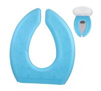 WOFASHPURET EVA Toilet Seat Cushion Blue U-Shape Self-Adhesive Comfortable Pedestal Pan Pad Bathroom Seat Cover Washable Mat