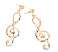 WOFASHPURET Exaggerated Retro Musical Note Earrings for Women Vintage Jewelry with Creative Music Theme Design Comfortable Lightweight Accessories for Parties and Daily Wear