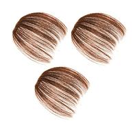 WOFASHPURET False Air Hair Bangs False Wig Bangs 3Pcs 4.72X1.18X0.16 in Clip-In Invisible Realistic Smooth for Women Natural Fashionable Concerts Halloween