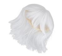 WOFASHPURET Front Hair Bangs Wigs Dress up Wig Straight Synthetic for Women Synthetic Hair Fake for Women Straight for Party Medium Length White