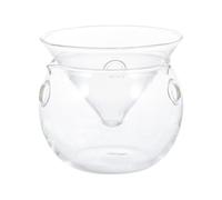 WOFASHPURET Fruit Vegetable Glass Bowl 4.1 Inch Triangular Ice Chamber Bowl for Chilling and Serving Salads in Restaurants
