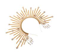 WOFASHPURET Goddess Crown Headband Lightweight Tiara Hairband for Women and Elegant Bridal Headpiece for Weddings Parties Fashion Shows Comfortable and Easy to Wear Accessory
