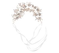 WOFASHPURET Gold Leaf Bridal Headpiece with Rhinestone Flower Comb Alloy Wedding Hair Vine for Bride Bridesmaids and Flower Secure Insert Comb Wedding Hair Jewelry and Parties
