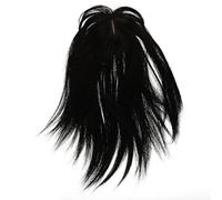 WOFASHPURET Hair Topper Clip in Bangs Black Reliable Lightweight Human Hair Extensions Thickens Women for Daily Life Travel