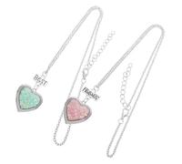 WOFASHPURET Half Heart Pendant Diy Friendship Necklace Friend Necklace for Girls Alloy Sky Heart Locket